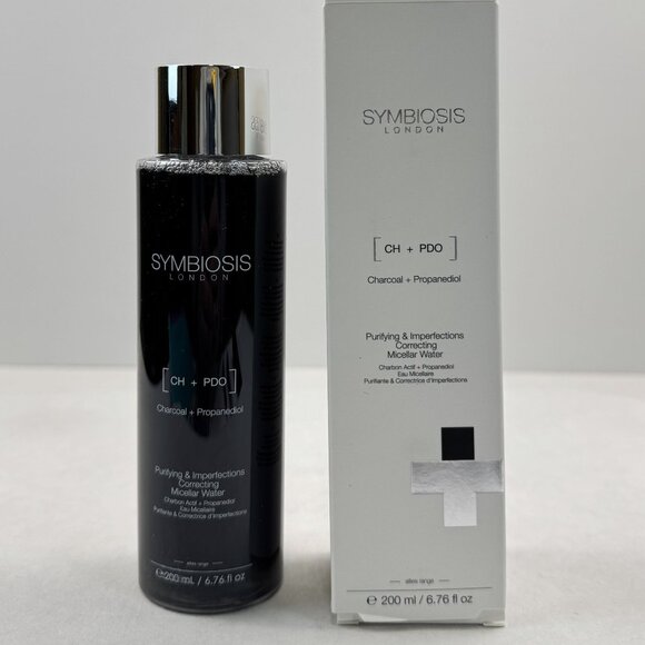 Symbiosis London CH + PDO Charcoal Propanediol Micellar Water 200ml 6.76 fl oz - Picture 2 of 8